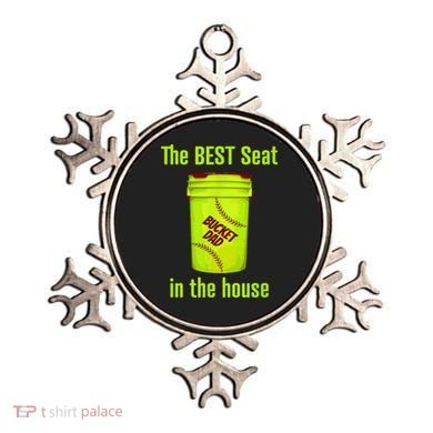 Softball Dad Best Seat In The House Pitcher Catcher Ornament