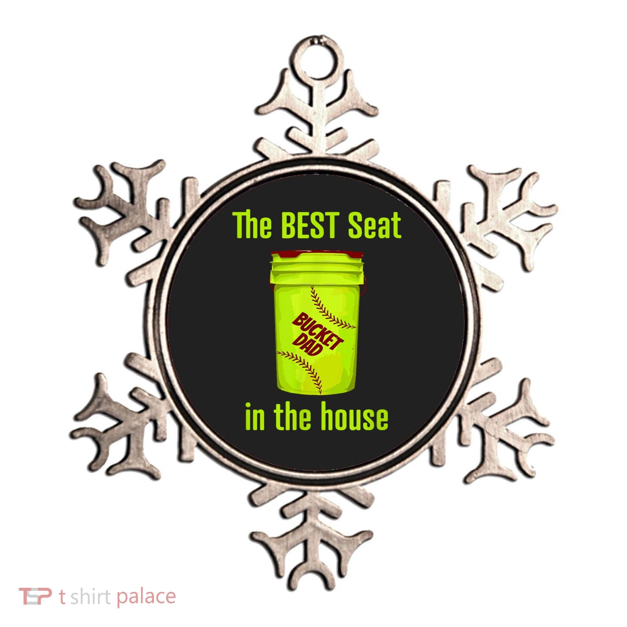 Softball Dad Best Seat In The House Pitcher Catcher Ornament