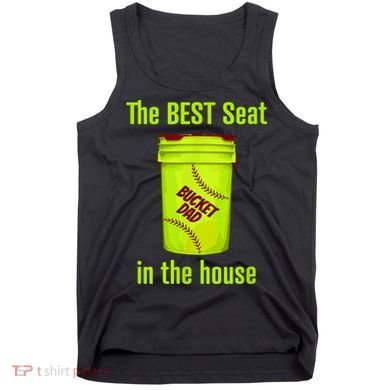 Softball Dad Best Seat In The House Pitcher Catcher Tank Top