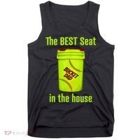 Softball Dad Best Seat In The House Pitcher Catcher Tank Top thumb 0