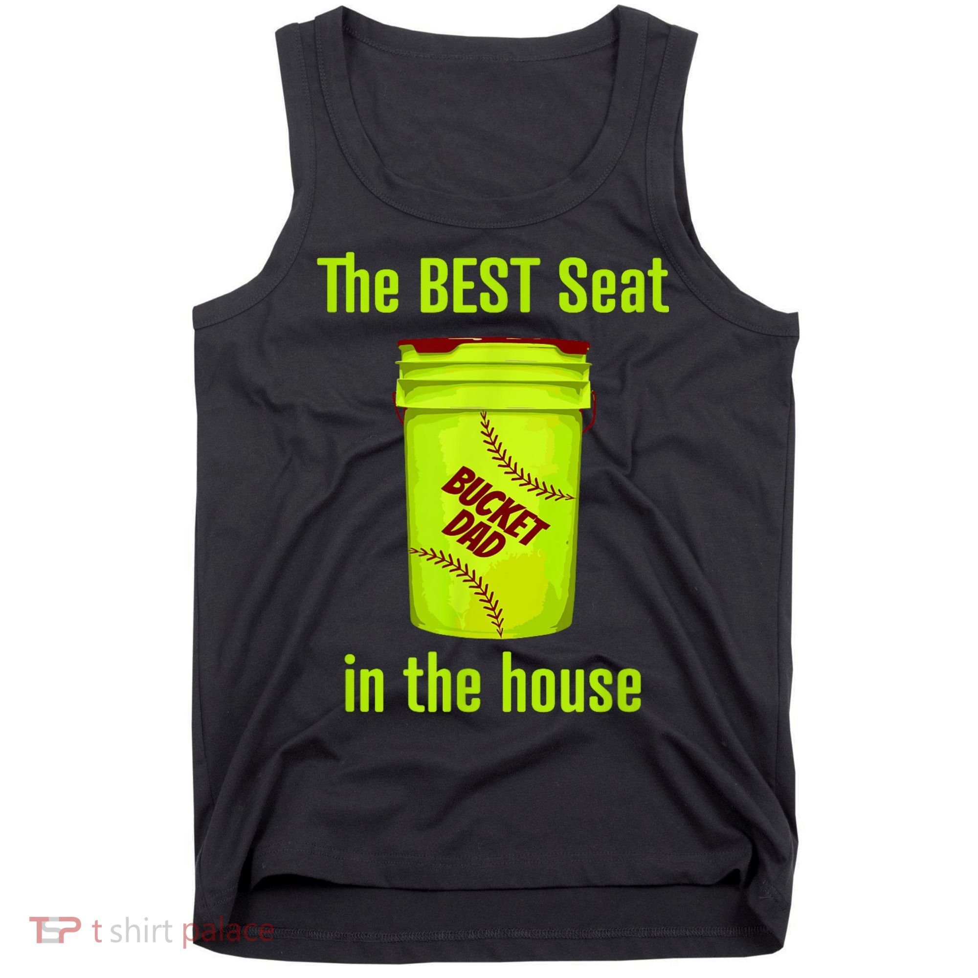 Softball Dad Best Seat In The House Pitcher Catcher Tank Top