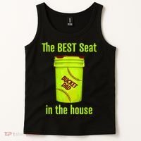 Softball Dad Best Seat In The House Pitcher Catcher Tank Top thumb 2