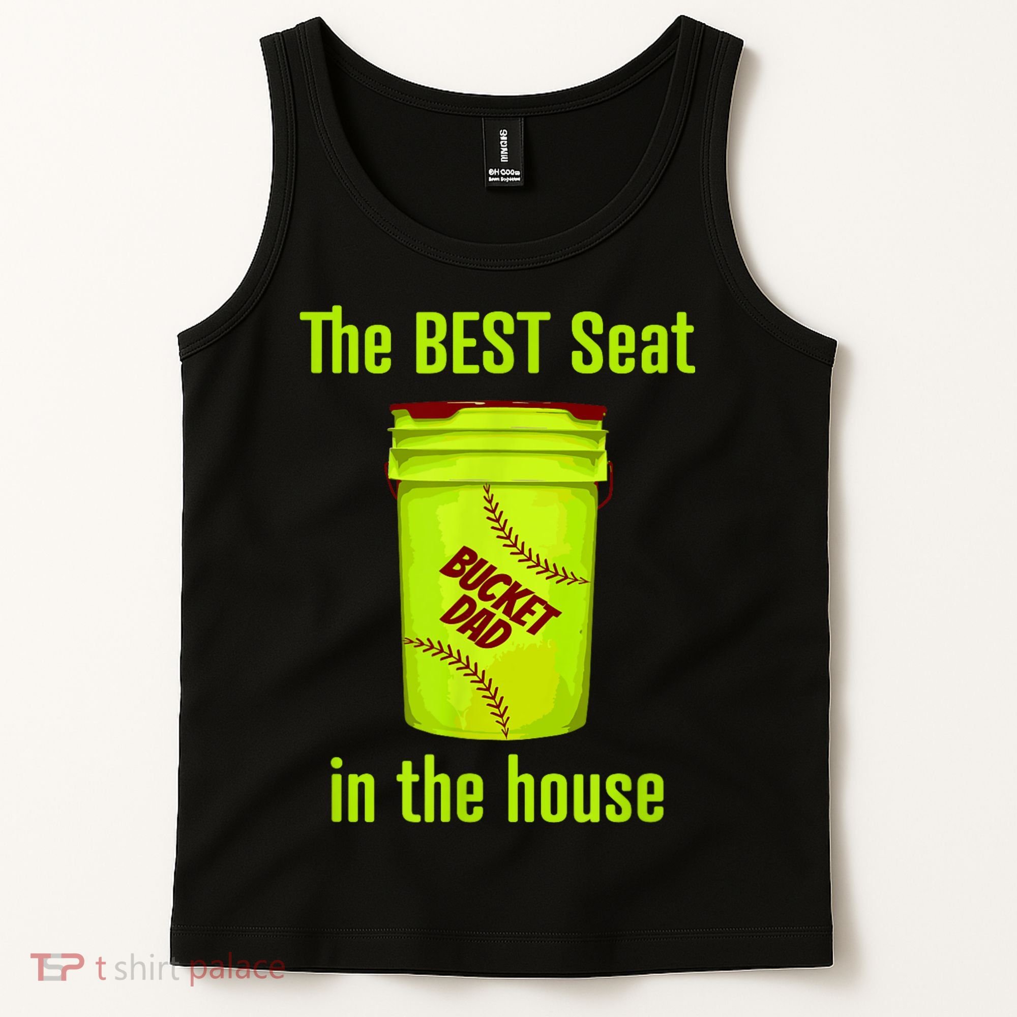 Softball Dad Best Seat In The House Pitcher Catcher Tank Top