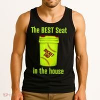 Softball Dad Best Seat In The House Pitcher Catcher Tank Top thumb 3