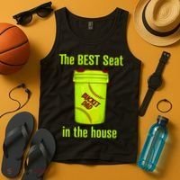 Softball Dad Best Seat In The House Pitcher Catcher Tank Top thumb 4
