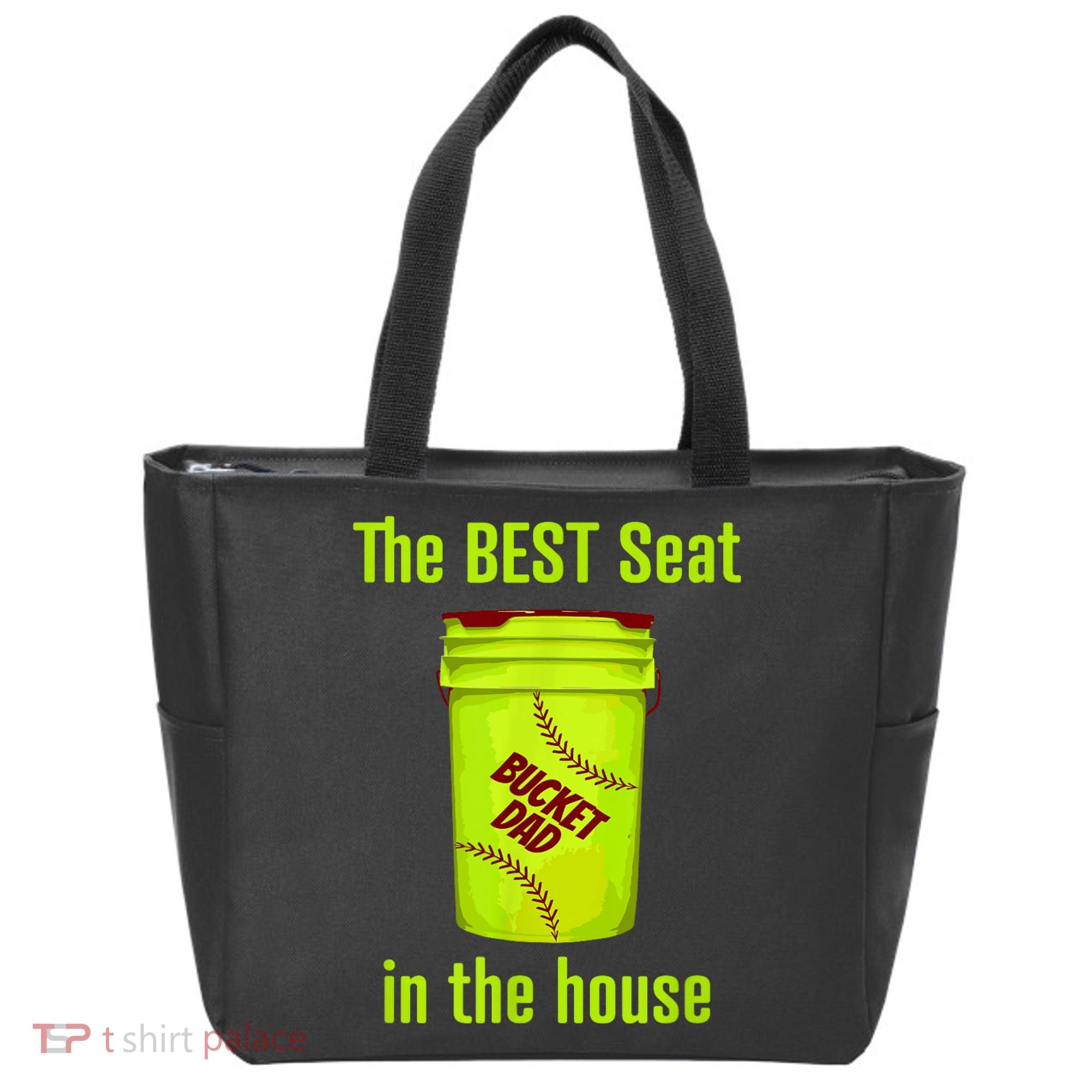 Softball Dad Best Seat In The House Pitcher Catcher Tote Bag