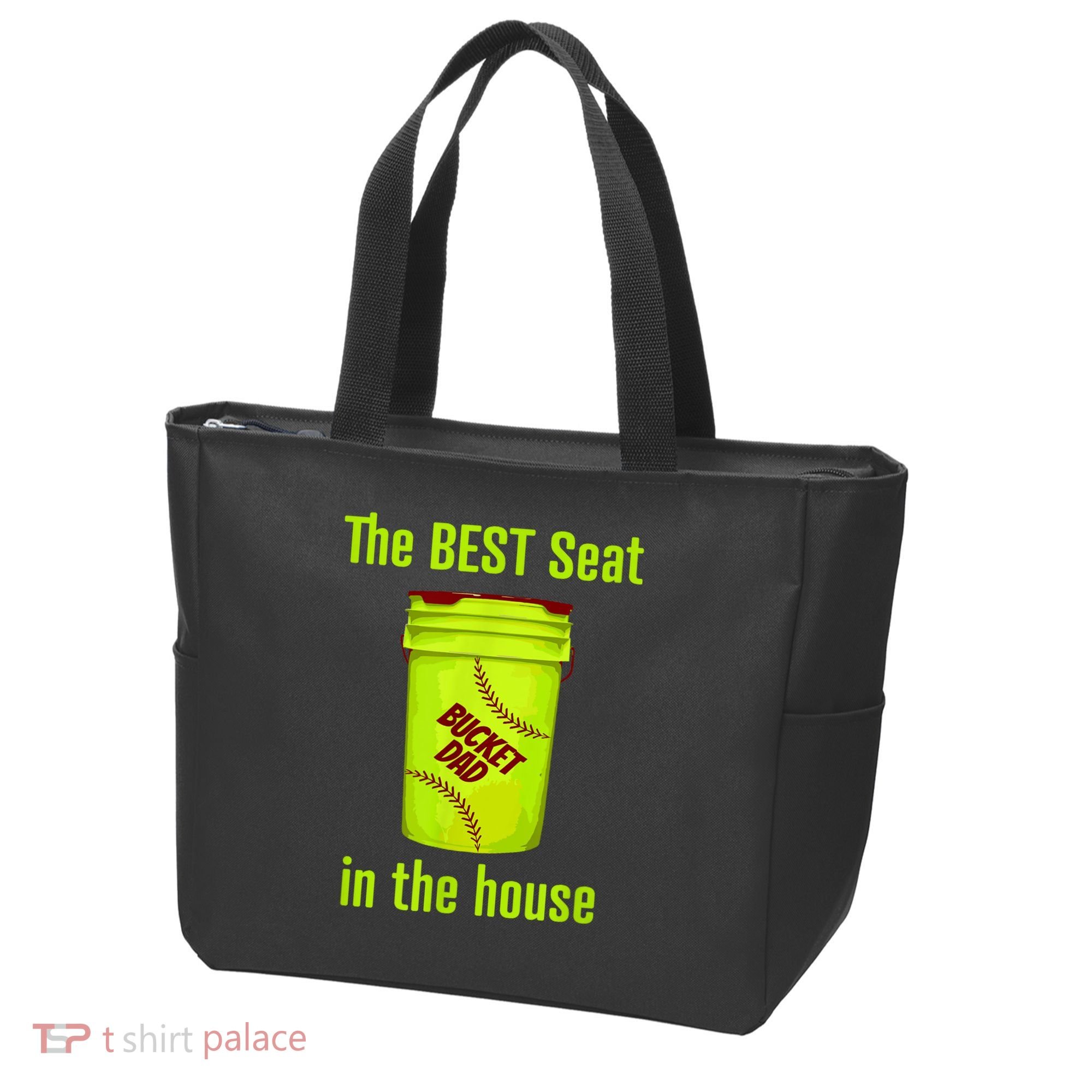 Softball Dad Best Seat In The House Pitcher Catcher Tote Bag