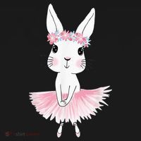 Sweet Dancing Ballerina Bunny Ballet Rabbit Girl For Women's Hoodie thumb 2