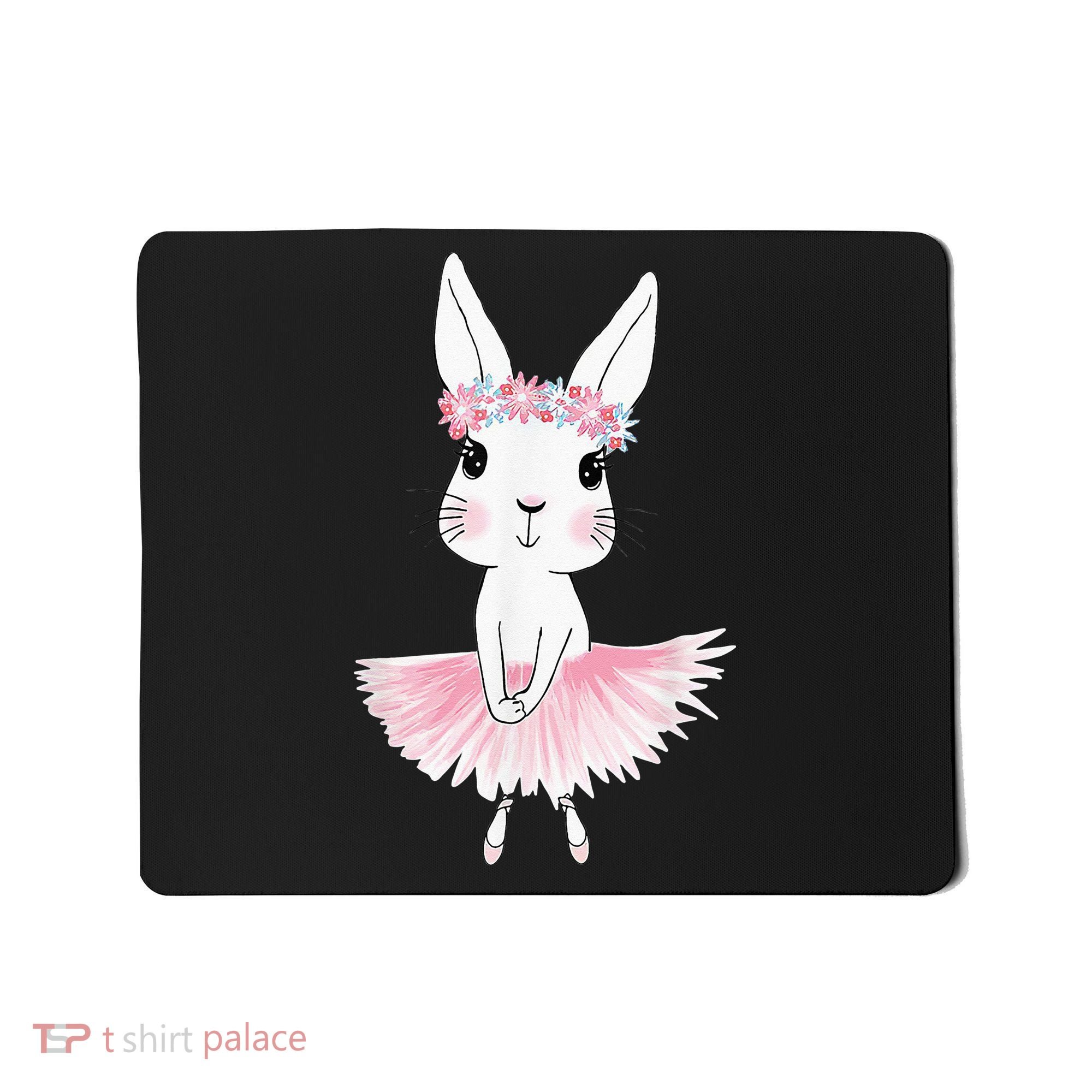 Sweet Dancing Ballerina Bunny Ballet Rabbit Girl For Mousepad