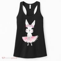 Sweet Dancing Ballerina Bunny Ballet Rabbit Girl For Women's Tank Top thumb 0