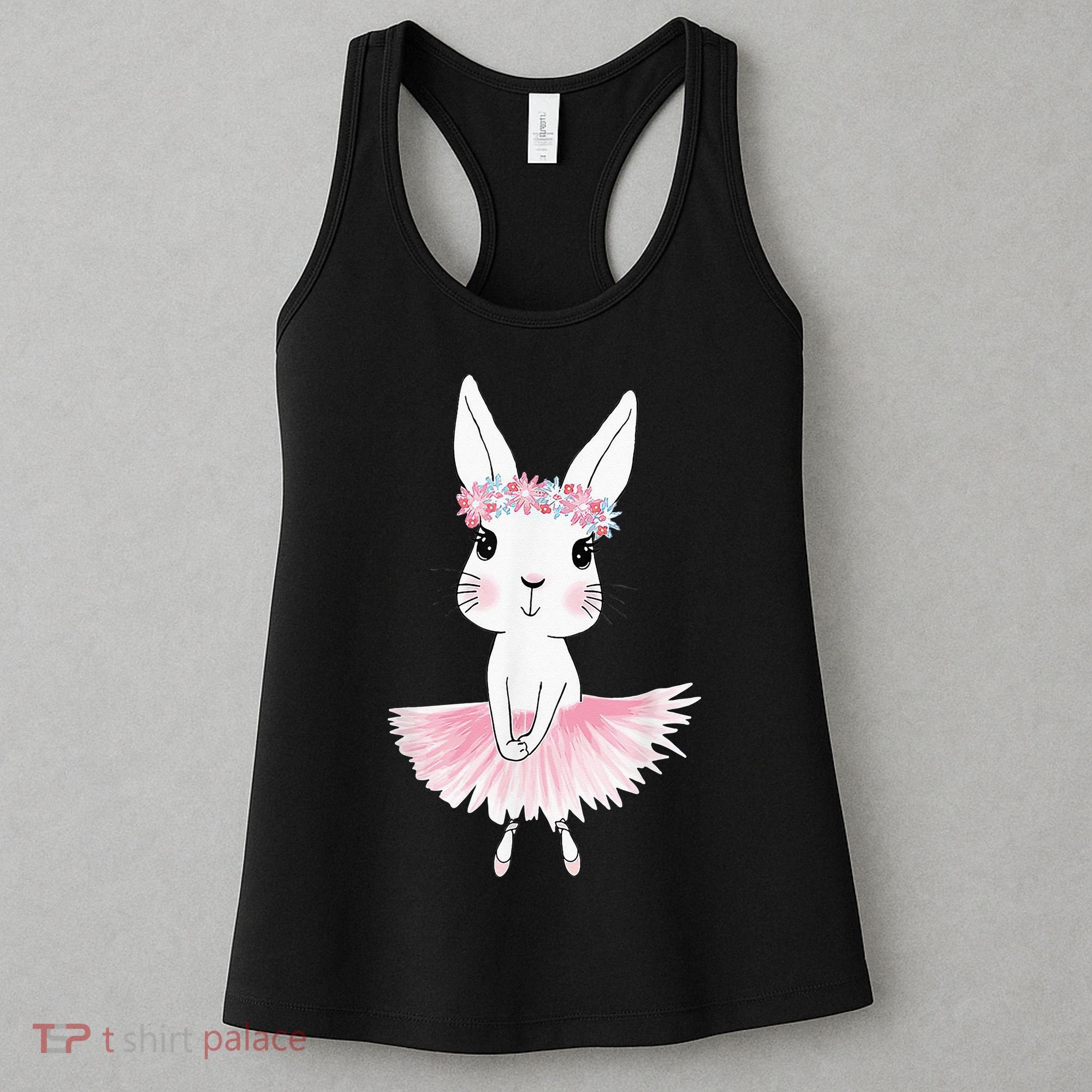 Sweet Dancing Ballerina Bunny Ballet Rabbit Girl For Women's Tank Top