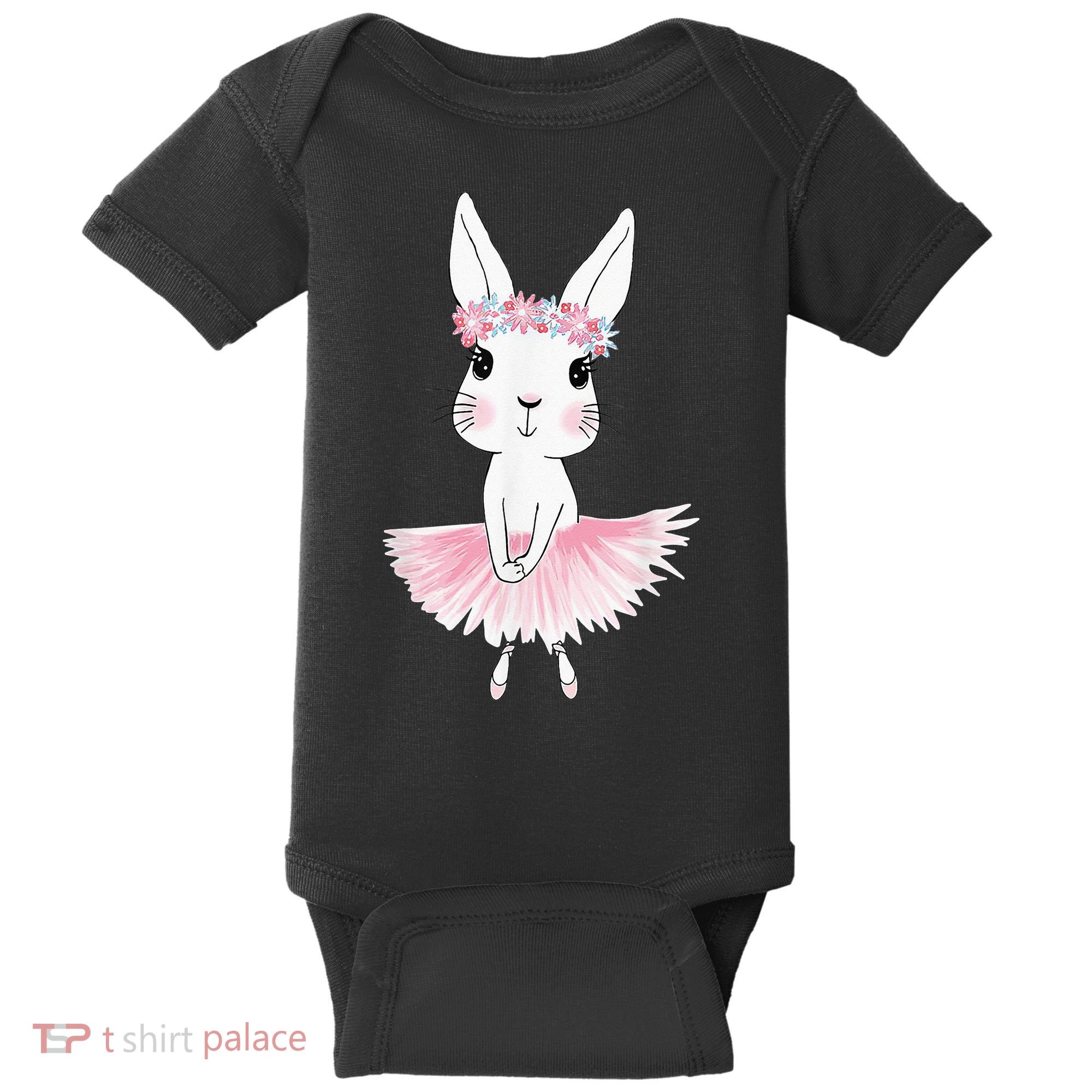 Sweet Dancing Ballerina Bunny Ballet Rabbit Girl For Baby Bodysuit