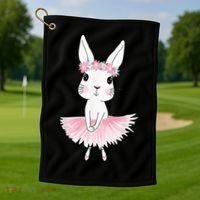 Sweet Dancing Ballerina Bunny Ballet Rabbit Girl For Golf Towel thumb 1