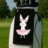 Sweet Dancing Ballerina Bunny Ballet Rabbit Girl For Golf Towel thumb 2