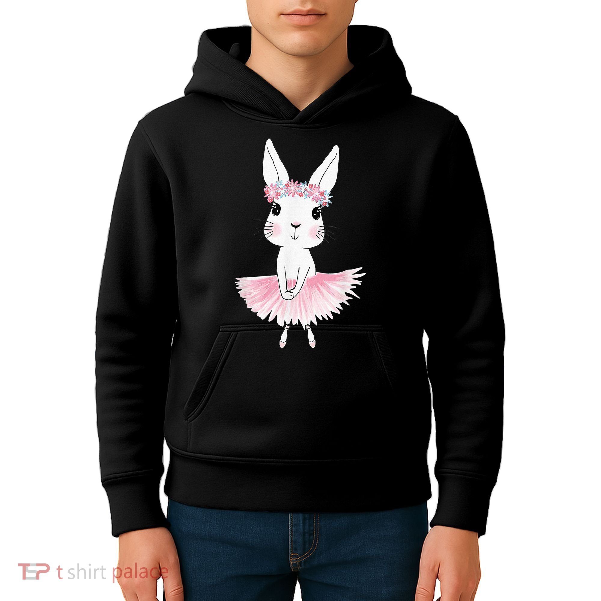 Sweet Dancing Ballerina Bunny Ballet Rabbit Girl For Kids Hoodie