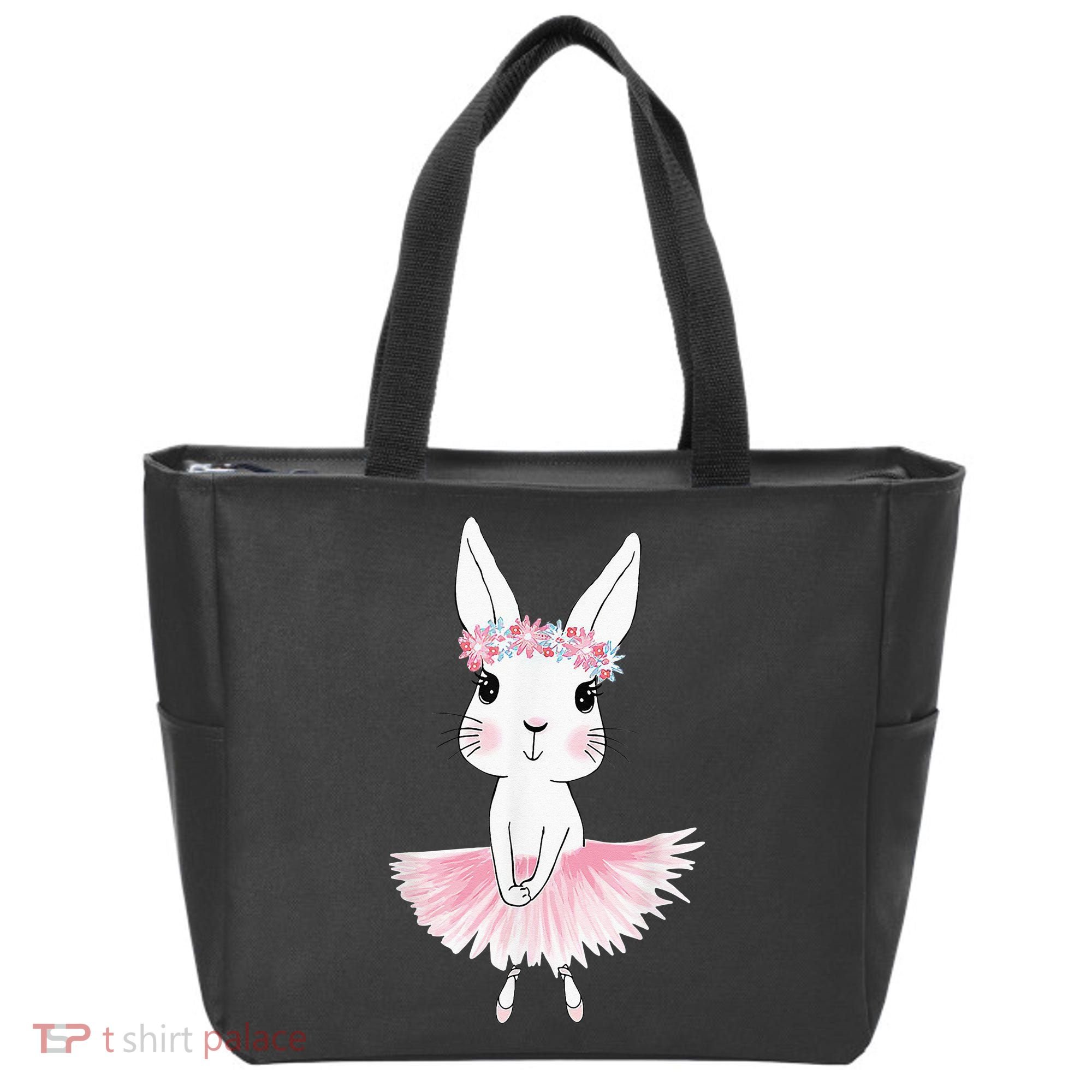 Sweet Dancing Ballerina Bunny Ballet Rabbit Girl For Tote Bag