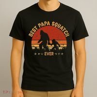 Sasquatch Dad Best Papa Squatch Ever Bigfoot Dad Fathers Day T-Shirt thumb 3