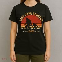 Sasquatch Dad Best Papa Squatch Ever Bigfoot Dad Fathers Day T-Shirt thumb 4
