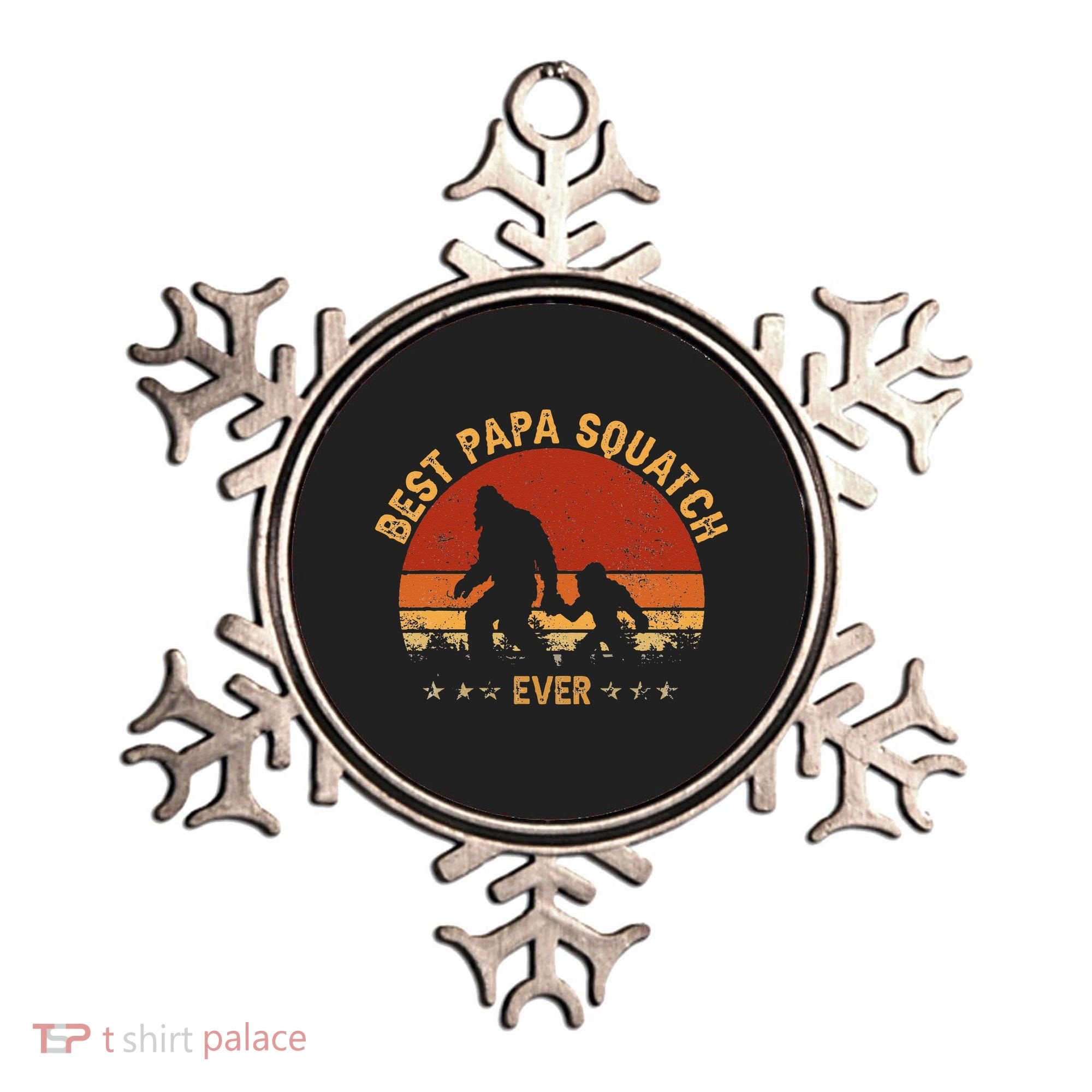 Sasquatch Dad Best Papa Squatch Ever Bigfoot Dad Fathers Day Ornament