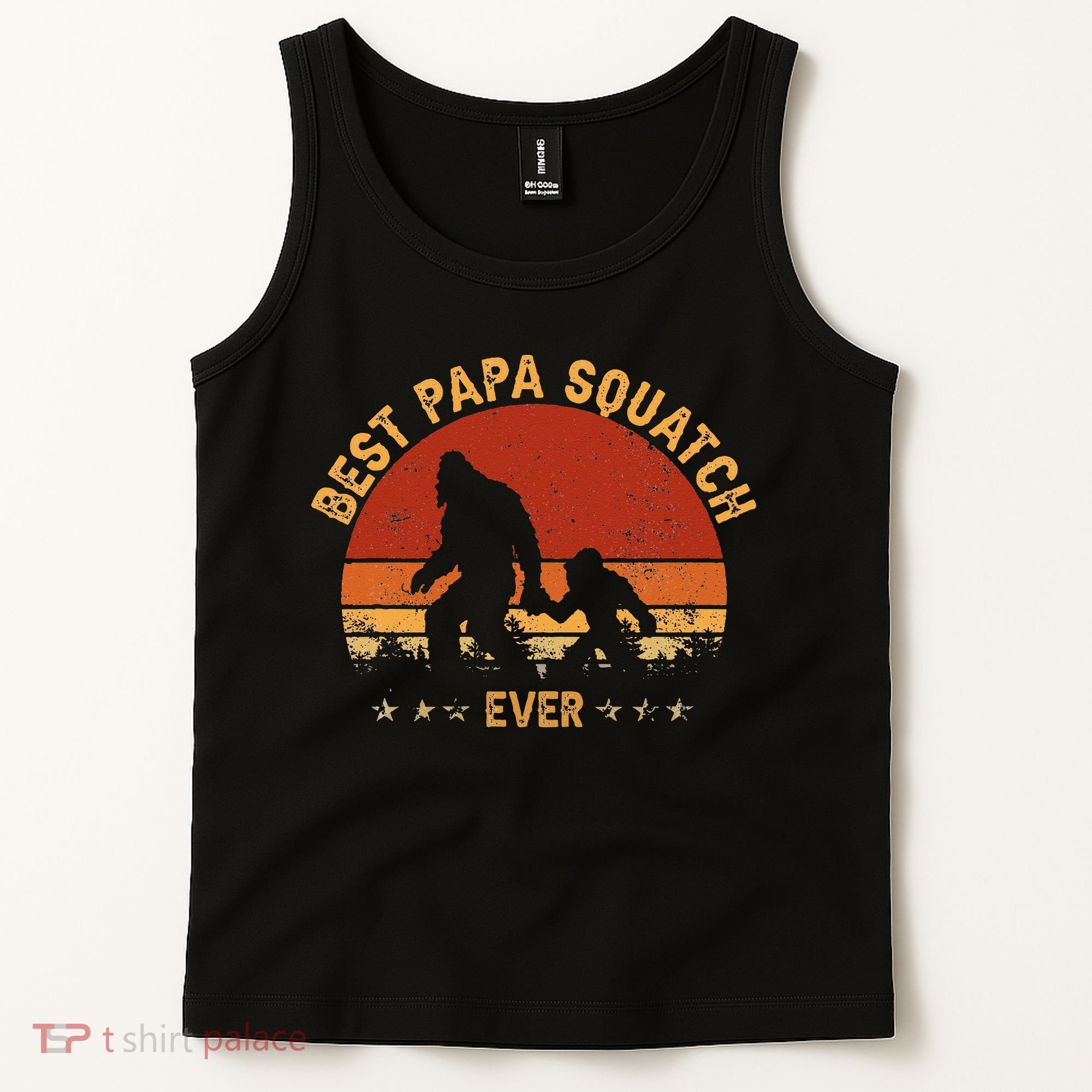 Sasquatch Dad Best Papa Squatch Ever Bigfoot Dad Fathers Day Tank Top