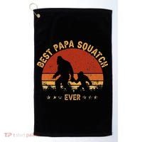 Sasquatch Dad Best Papa Squatch Ever Bigfoot Dad Fathers Day Golf Towel thumb 0