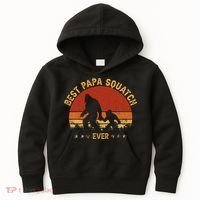 Sasquatch Dad Best Papa Squatch Ever Bigfoot Dad Fathers Day Kids Hoodie thumb 0