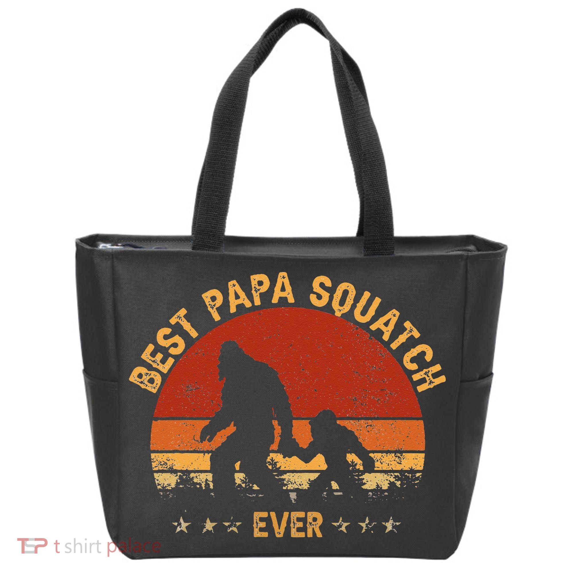Sasquatch Dad Best Papa Squatch Ever Bigfoot Dad Fathers Day Tote Bag