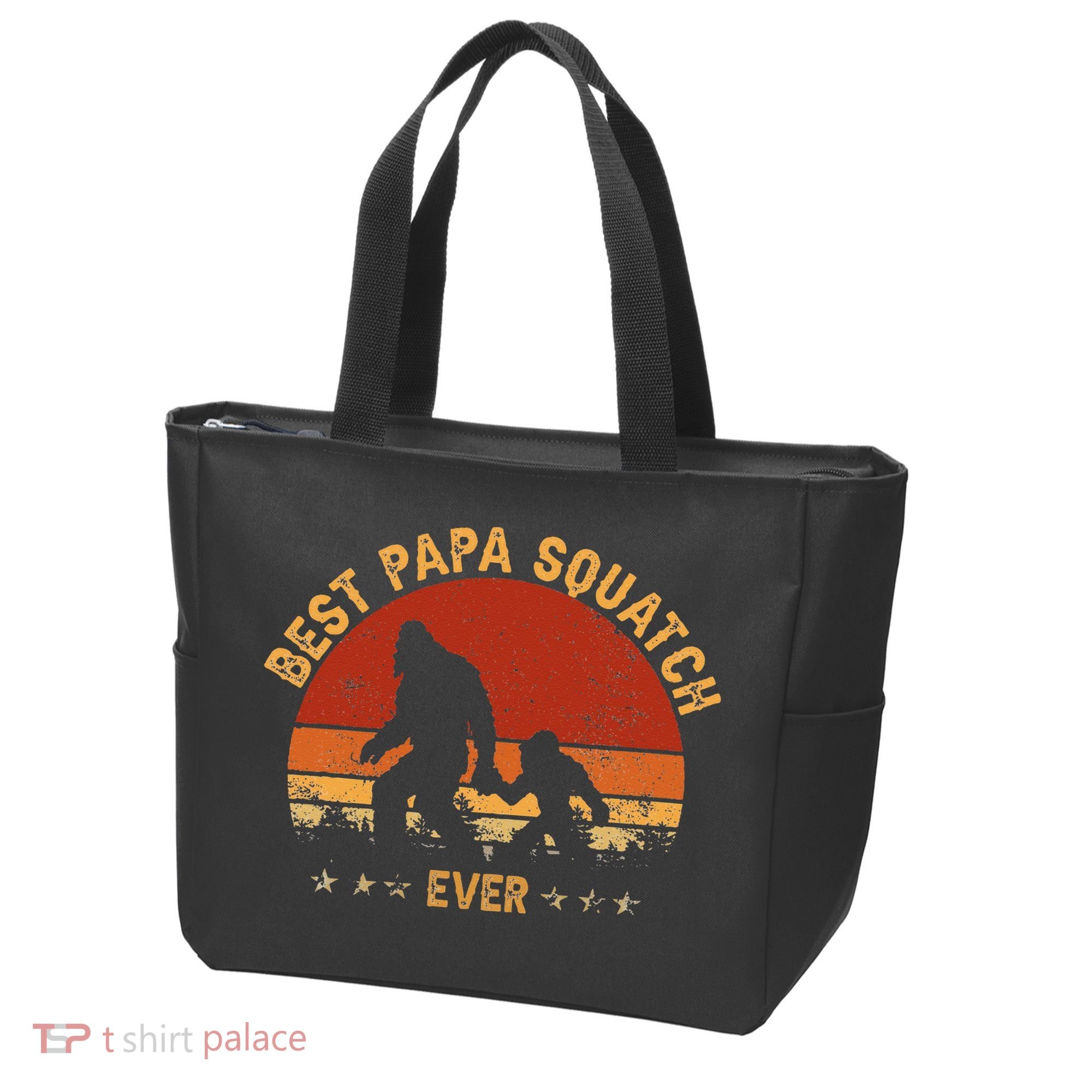Sasquatch Dad Best Papa Squatch Ever Bigfoot Dad Fathers Day Tote Bag