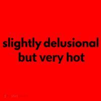Slightly Delusional But Very Hot Funny Saying Santa Hat thumb 1