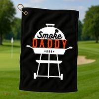 Smoky Daddy Bbq Grill Party Present Gift Golf Towel thumb 1