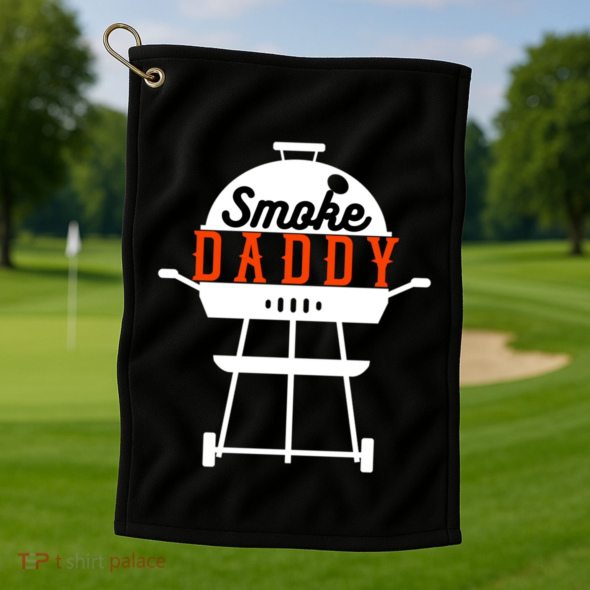 Smoky Daddy Bbq Grill Party Present Gift Golf Towel