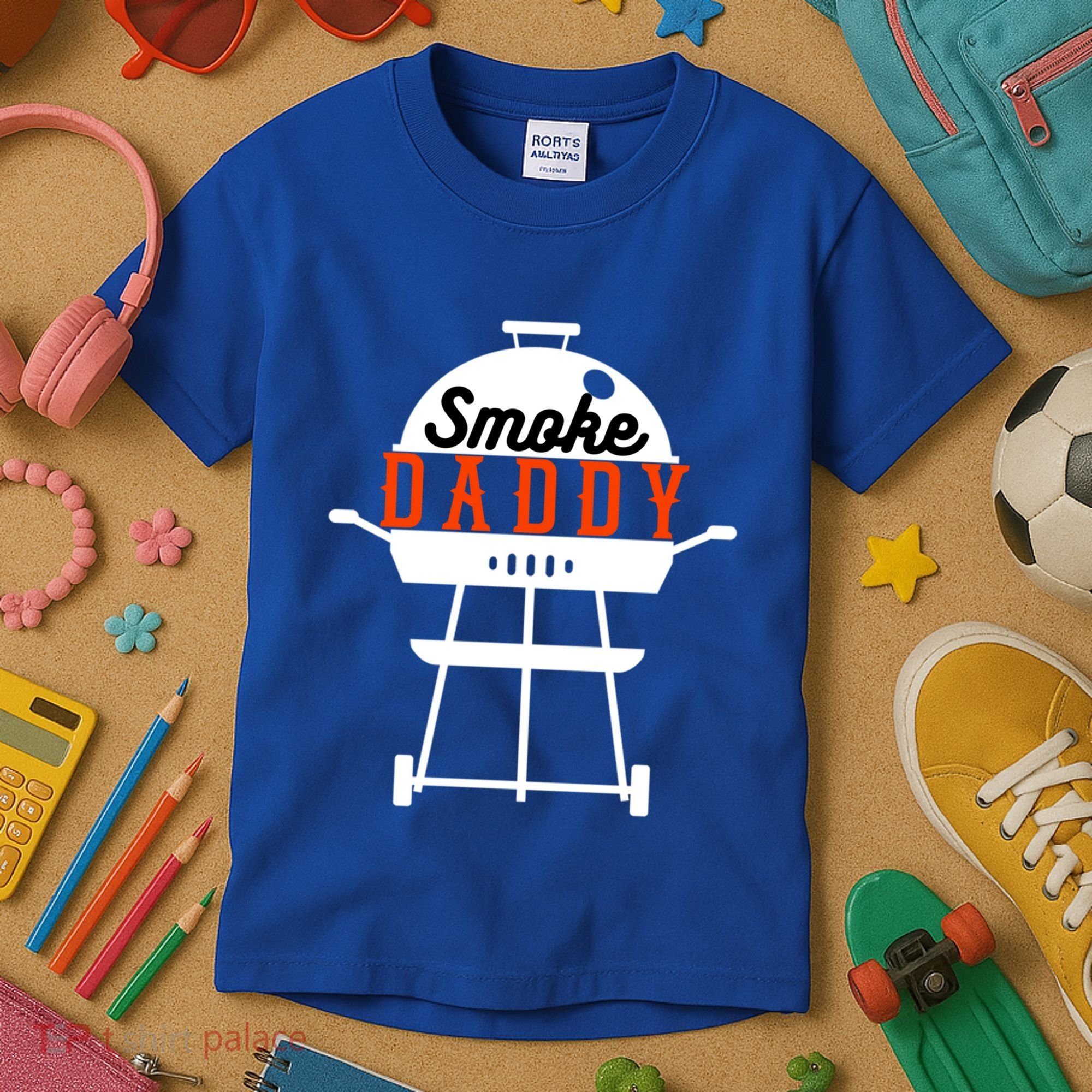 Smoky Daddy Bbq Grill Party Present Gift Kids T-Shirt