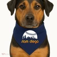 Slam Diego Baseball Fan USA-Made Doggie Bandana thumb 1