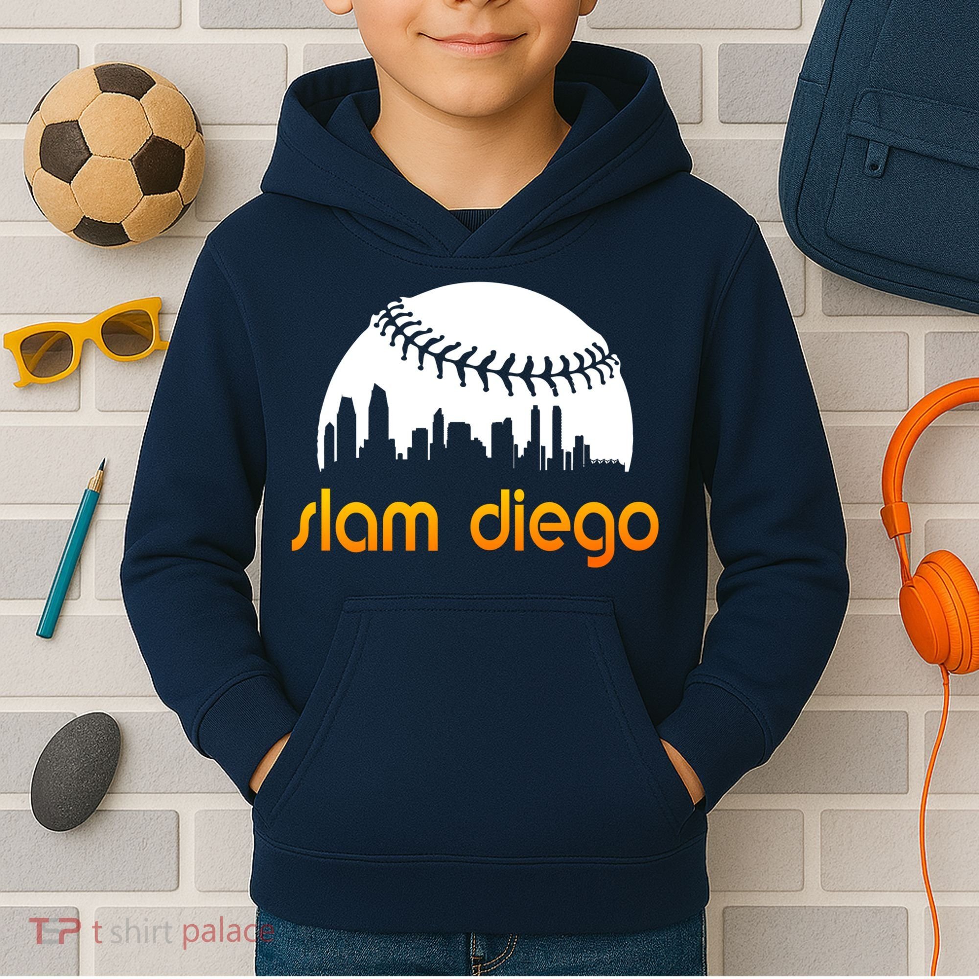 Slam Diego Baseball Fan Kids Hoodie
