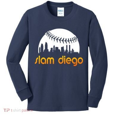 Slam Diego Baseball Fan Kids Long Sleeve Shirt