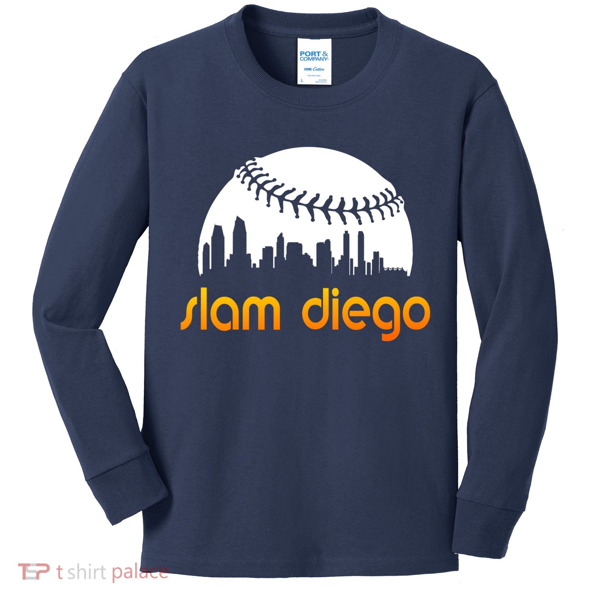 Slam Diego Baseball Fan Kids Long Sleeve Shirt