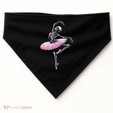 Skeleton Dancing Ballet Lovers Spooky Halloween Dancer USA-Made Doggie Bandana