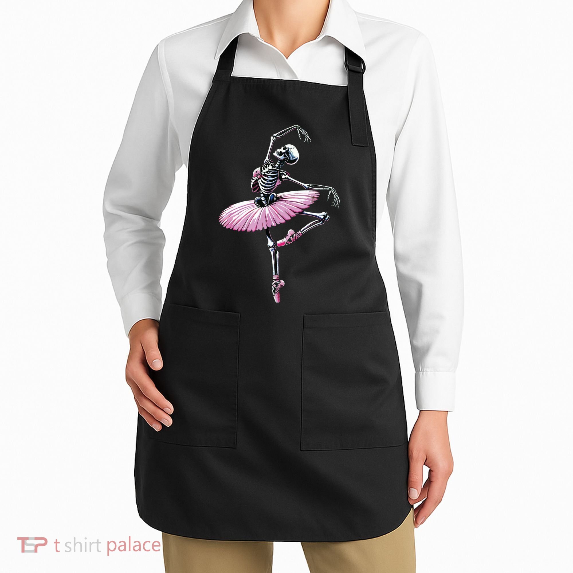 Skeleton Dancing Ballet Lovers Spooky Halloween Dancer Apron