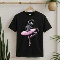 Skeleton Dancing Ballet Lovers Spooky Halloween Dancer T-Shirt thumb 2