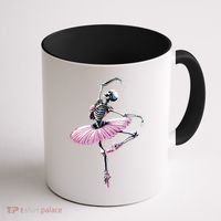 Skeleton Dancing Ballet Lovers Spooky Halloween Dancer Coffee Mug thumb 1