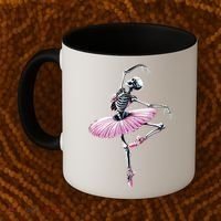 Skeleton Dancing Ballet Lovers Spooky Halloween Dancer Coffee Mug thumb 2