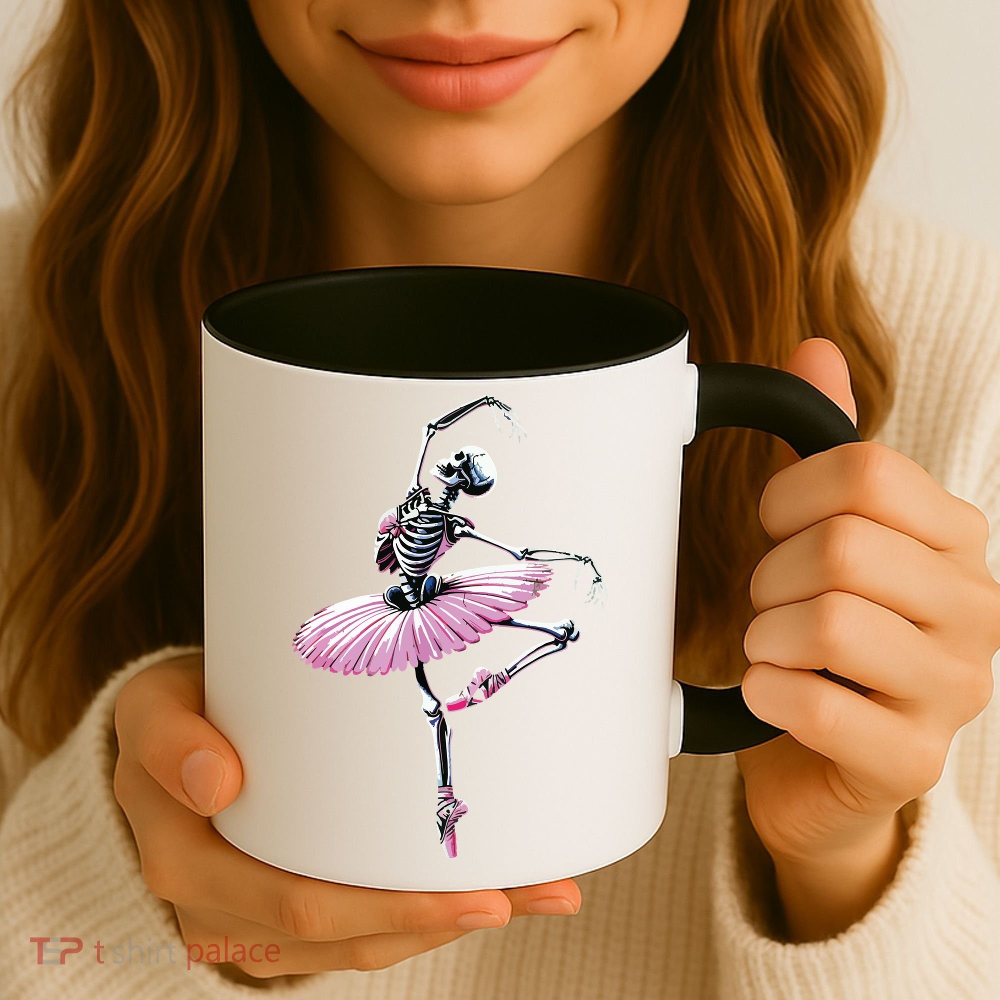 Skeleton Dancing Ballet Lovers Spooky Halloween Dancer Coffee Mug