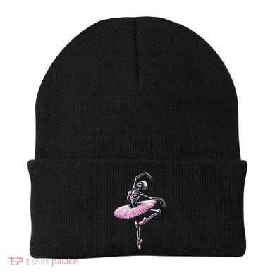 Skeleton Dancing Ballet Lovers Spooky Halloween Dancer Beanie