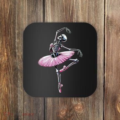 Skeleton Dancing Ballet Lovers Spooky Halloween Dancer Coaster