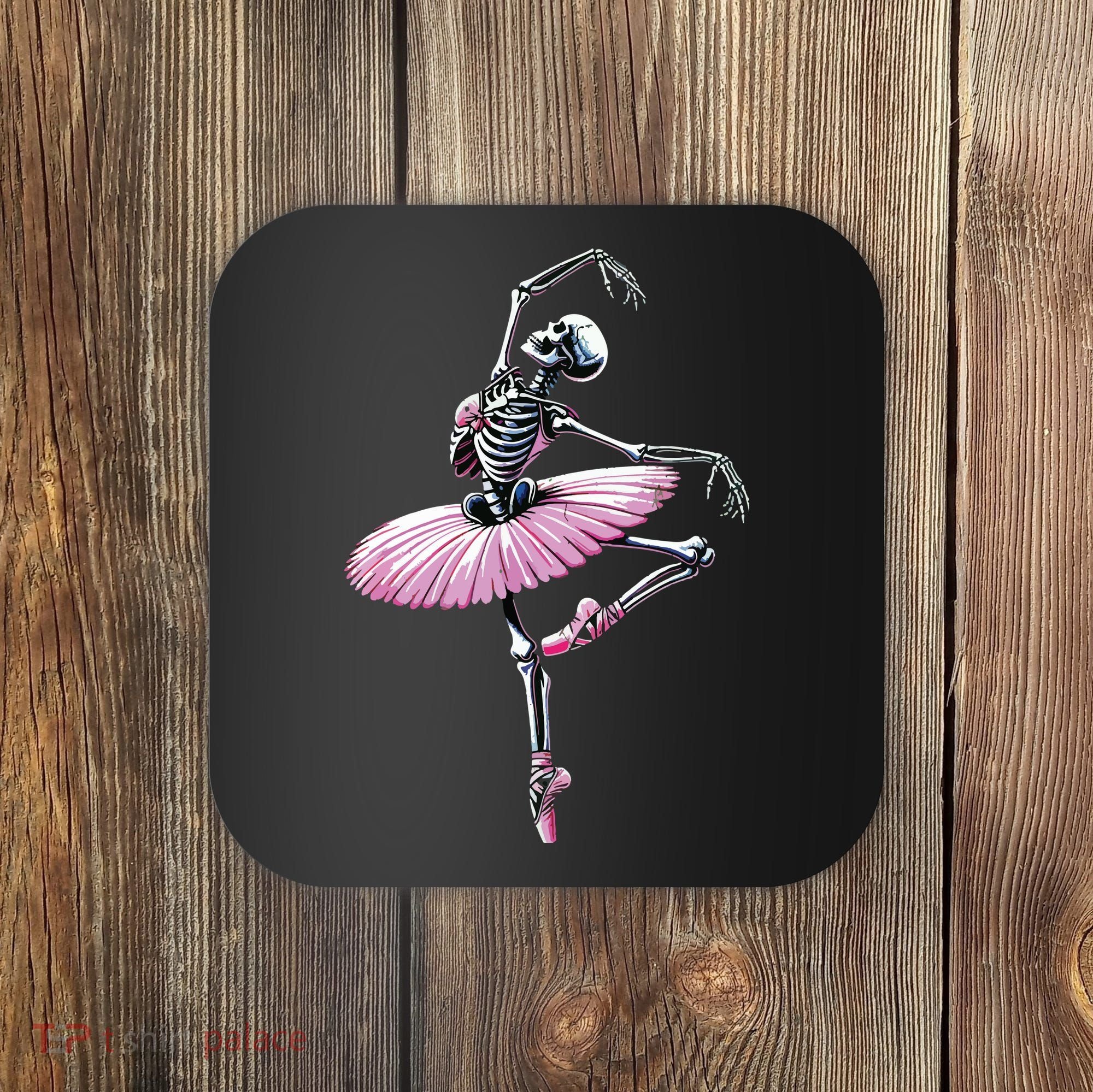 Skeleton Dancing Ballet Lovers Spooky Halloween Dancer Coaster