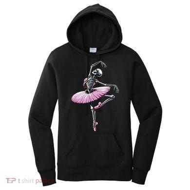 Skeleton Dancing Ballet Lovers Spooky Halloween Dancer Women's Hoodie