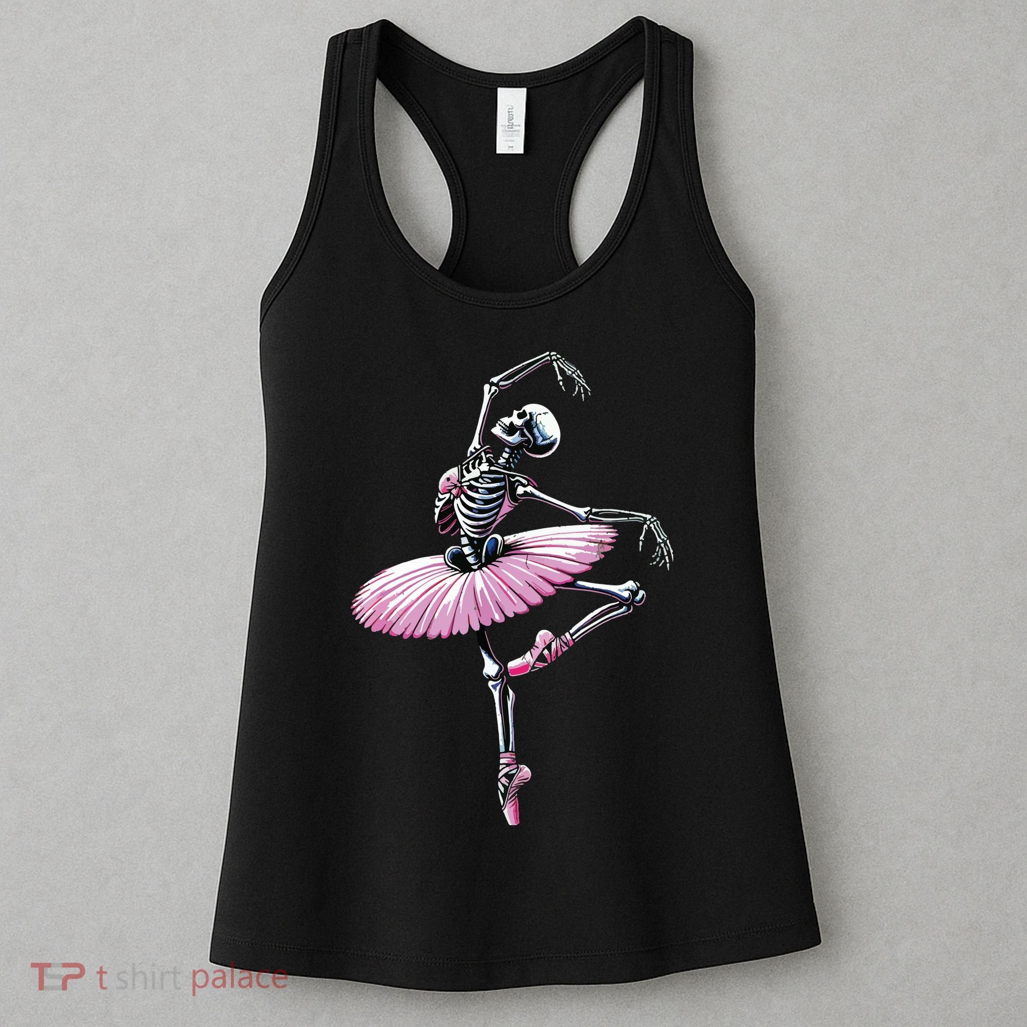 Skeleton Dancing Ballet Lovers Spooky Halloween Dancer Women's Tank Top
