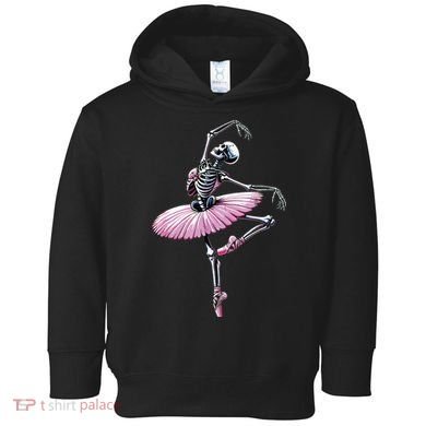 Skeleton Dancing Ballet Lovers Spooky Halloween Dancer Toddler Hoodie