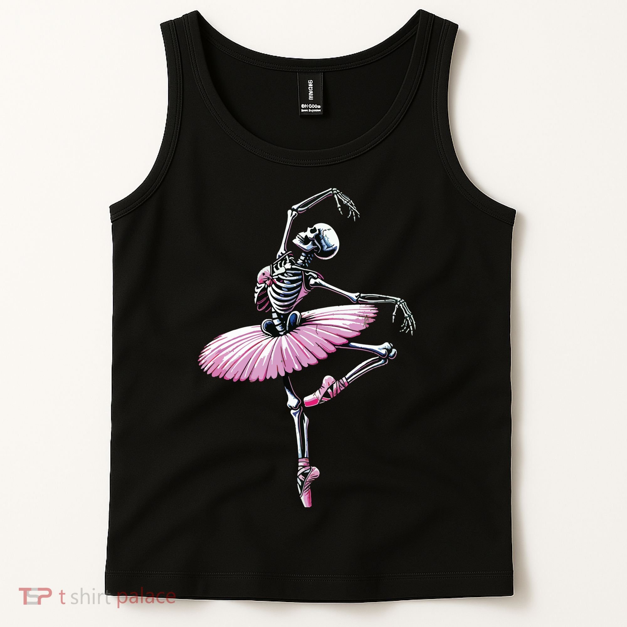 Skeleton Dancing Ballet Lovers Spooky Halloween Dancer Tank Top