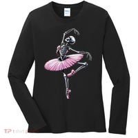 Skeleton Dancing Ballet Lovers Spooky Halloween Dancer Women's Long Sleeve Shirt thumb 0